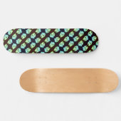 Vernield marmer abstracte moderne kunst wit groen persoonlijk skateboard (Horizontaal)