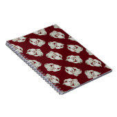 Vernield marmer abstracte moderne kunst witte prui notitieboek (Rechterzijde)