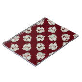 Vernield marmer abstracte moderne kunst witte prui notitieboek (Linkerzijde)