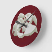 Vernield marmer abstracte moderne kunst witte prui ronde klok (Hoek)