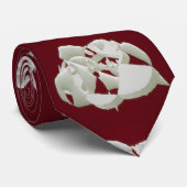 Vernield marmer abstracte moderne kunst witte prui stropdas (Opgerold)