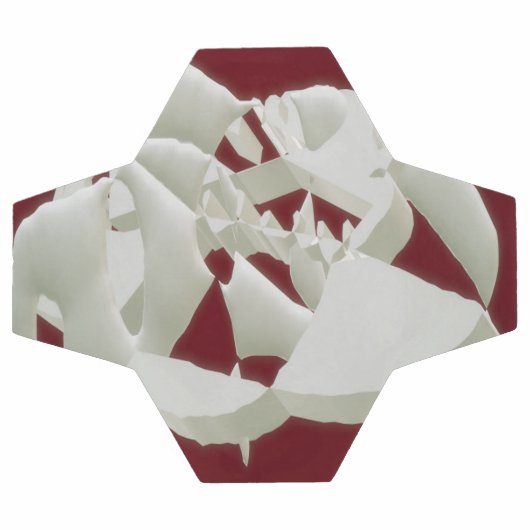 Vernield marmer abstracte moderne kunst witte prui voetbal (Enkel)