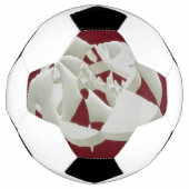 Vernield marmer abstracte moderne kunst witte prui voetbal (Voorkant)