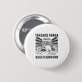 Vernielde Panda Drank Grappige kater Dolle Dronken Ronde Button 5,7 Cm (Voorkant /achterkant)