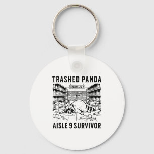 Vernielde Panda Drank Grappige kater Dolle Dronken Sleutelhanger