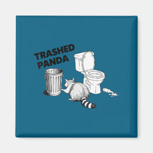 Vernielde panda grappige wasbeer humor dierenvrien magneet