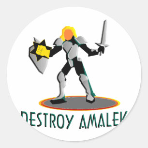 Vernietig Amalek Ronde Sticker