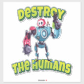 Vernietig de mens sticker (Vel)