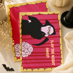 Vernietig de Nacht Weg Cute Grim Reaper Halloween Kaart