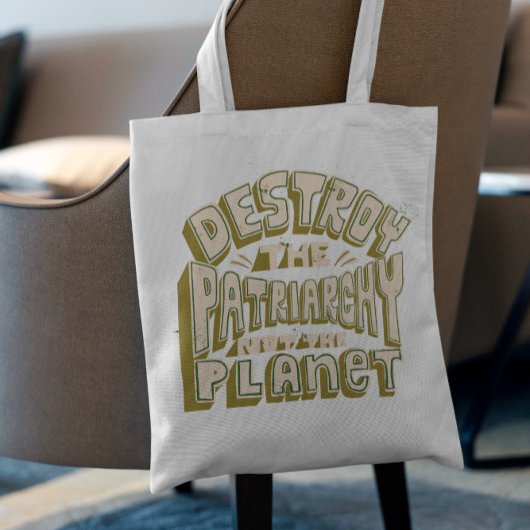 Vernietig de patriarchie-ecologie tote bag