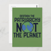 Vernietig de patriarchie niet de Aarde-dag van de  Briefkaart (Voorkant / Achterkant)