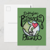 Vernietig de patriarchie niet de planeet briefkaart (Voorkant / Achterkant)