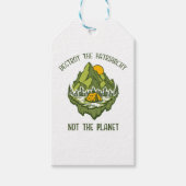 Vernietig de patriarchie niet de planeet cadeaulabel (Voorkant)