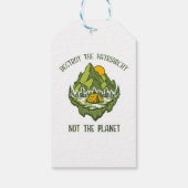 Vernietig de patriarchie niet de planeet cadeaulabel (Achterkant)