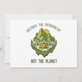 Vernietig de patriarchie niet de planeet feestdagenkaart