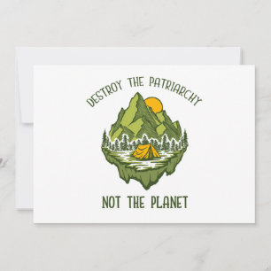 Vernietig de patriarchie niet de planeet feestdagenkaart