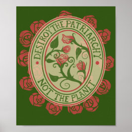 Vernietig de patriarchie niet de planeet Feminist Poster
