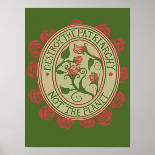Vernietig de patriarchie niet de planeet Feminist Poster (Voorkant)