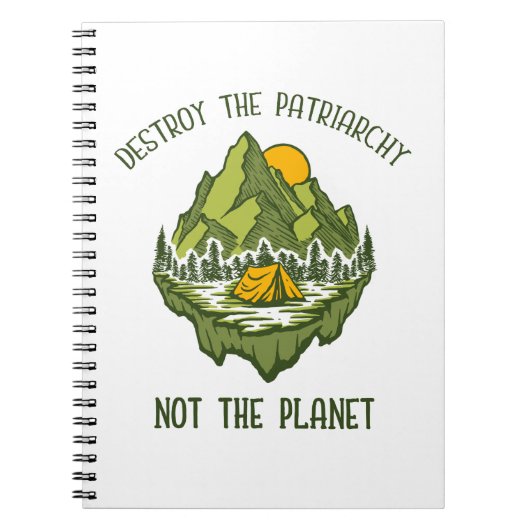 Vernietig de patriarchie niet de planeet notitieboek (Voorkant)
