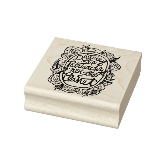 Vernietig de patriarchie niet de planeet rubberstempel (Stempel)
