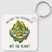 Vernietig de patriarchie niet de planeet sleutelhanger (Achterkant)