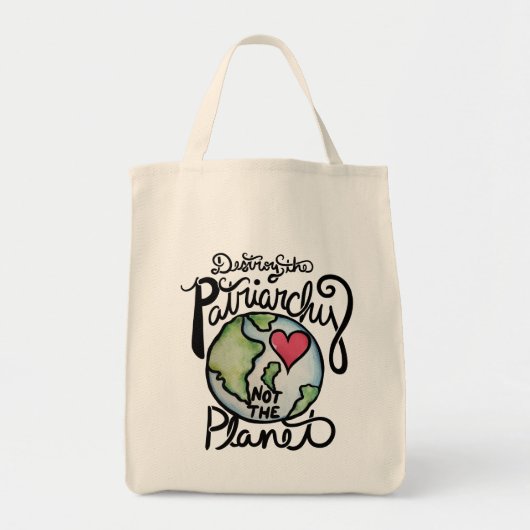 Vernietig de patriarchie niet de planeet tote bag (Voorkant)