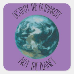 Vernietig de patriarchy feminist vierkante sticker