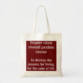Vernietig de redenen voor het leven - joods citaat tote bag