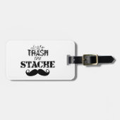 Vernietig de Stache Mustache Retro Hipster niet Bagagelabel (Voorkant horizontaal)