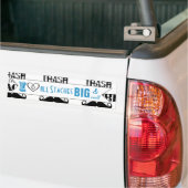 Vernietig de Stache Mustache Retro Hipster niet Bumpersticker (Op Truck)