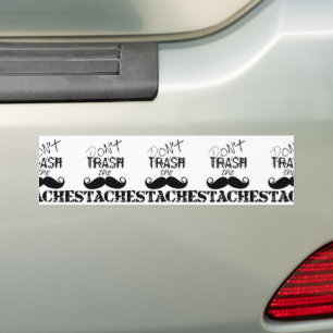 Vernietig de Stache Mustache Retro Hipster niet Bumpersticker