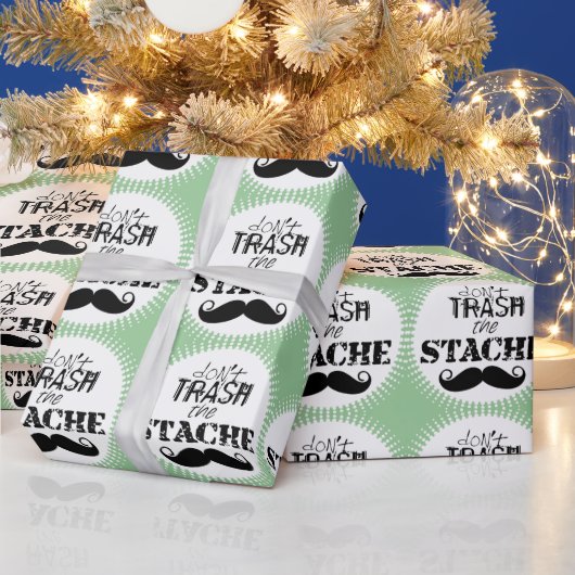 Vernietig de Stache Mustache Retro Hipster niet Cadeaupapier (Feestdagen)