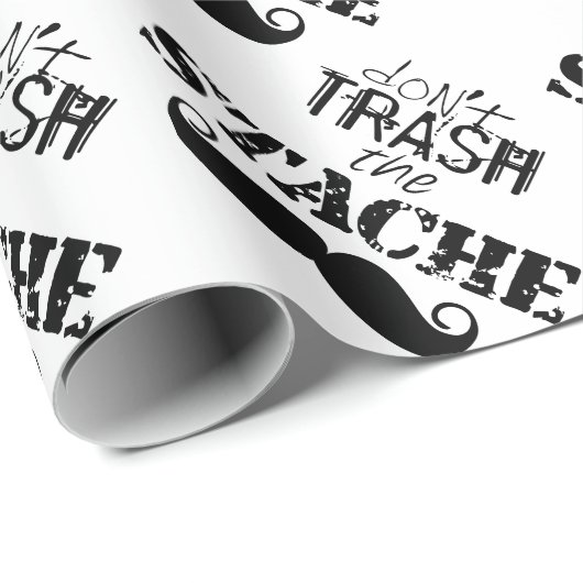 Vernietig de Stache Mustache Retro Hipster niet Cadeaupapier (Rol Hoek)