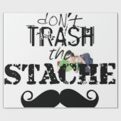 Vernietig de Stache Mustache Retro Hipster niet Cadeaupapier (Vlak)