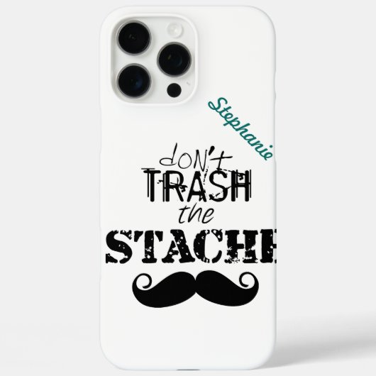 Vernietig de Stache Mustache Retro Hipster niet Case-Mate iPhone Case (Achterkant)
