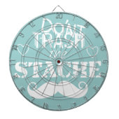Vernietig de Stache Mustache Retro Hipster niet Dartbord (Voorkant)