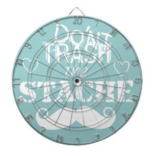 Vernietig de Stache Mustache Retro Hipster niet Dartbord