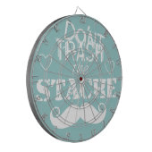Vernietig de Stache Mustache Retro Hipster niet Dartbord (Voorkant Links)