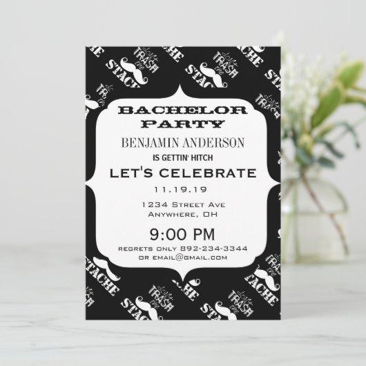 Vernietig de Stache Mustache Retro Hipster niet Kaart (Staand voorkant)