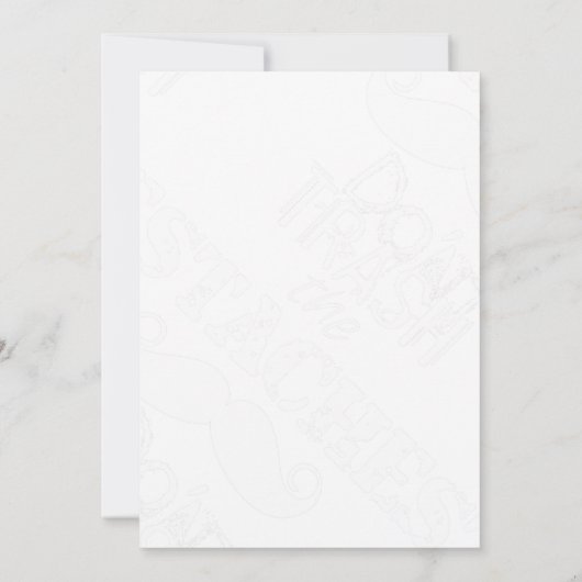 Vernietig de Stache Mustache Retro Hipster niet Kaart (Achterkant)