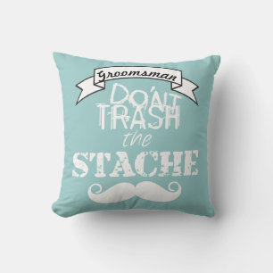 Vernietig de Stache Mustache Retro Hipster niet Kussen