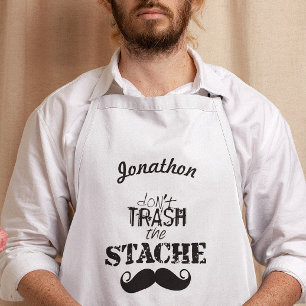 Vernietig de Stache Mustache Retro Hipster niet Lang Schort