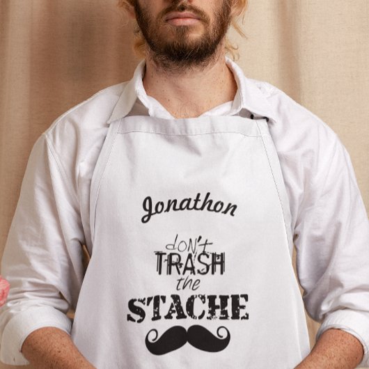 Vernietig de Stache Mustache Retro Hipster niet Lang Schort