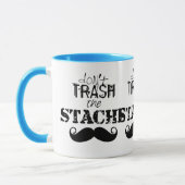 Vernietig de Stache Mustache Retro Hipster niet Mok (Links)