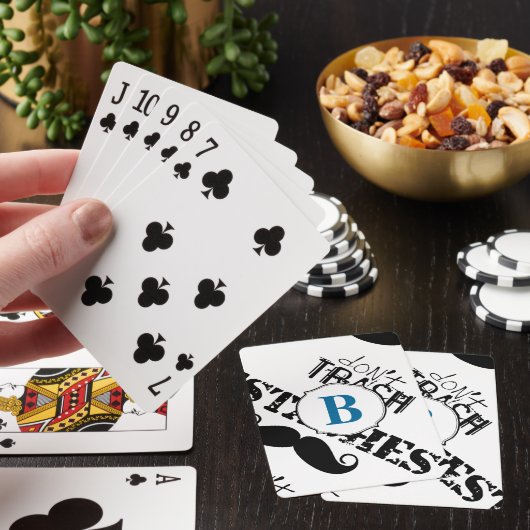 Vernietig de Stache Mustache Retro Hipster niet Pokerkaarten (Insitu)