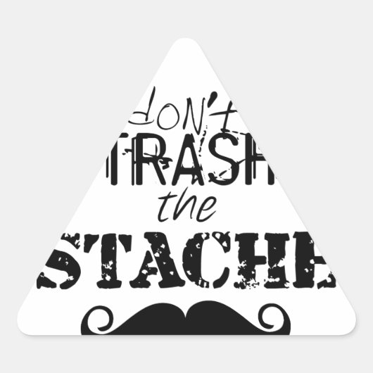 Vernietig de Stache Mustache Retro Hipster niet Sticker (Voorkant)
