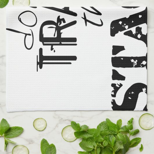 Vernietig de Stache Mustache Retro Hipster niet Theedoek (Gevouwen)