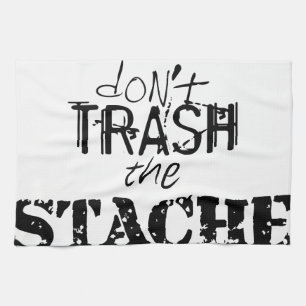 Vernietig de Stache Mustache Retro Hipster niet Theedoek