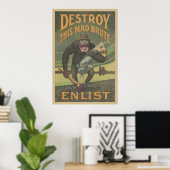 Vernietig deze mad Brute Enlist Poster (Thuiskantoor)