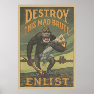 Vernietig deze mad Brute Enlist Poster